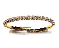 Bracciale Donna Luxury Top in Oro giallo Diamante TORCHON RIGIDO DIA 1.60 G/VVS